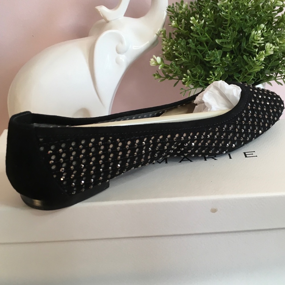 Alex Marie Whitney Black and Jeweled Flat